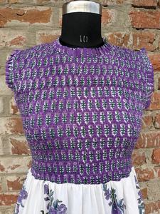 ชุดเดรสผ้าฝ้ายพิมพ์ลายบล็อกทำมือ ชุดเดรสพิมพ์ลายบล็อกด้วยมือ ระบายอากาศได้ดีและเป็นมิตรกับสิ่งแวดล้อม ชุดเดรสปรับขนาดได้ ของขวัญสำหรับเธอ - Product Image 5