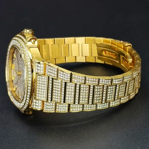 Reloj de Lujo Estilo Hip Hop, de Acero Inoxidable, Movimiento Automático, con Incrustaciones de Moissanita y Diamantes, Esfera con Indicadores y Cristal de Zafiro - Product Image 2