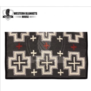 Hot Selling Extreme Quality Polycotton Western Style Saddle Pads Wool Felt Polyester Filled Customized Size Horse Racing Ranch - Product Image 5