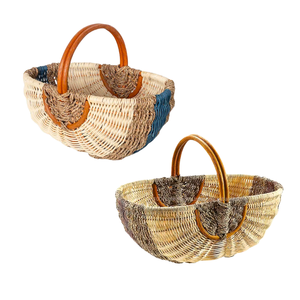 Cesta de Mimbre Natural Personalizable para Picnic, Almacenamiento de Alimentos, Cesta de Mercado y Decoración del Hogar, Vietnam - Product Image 1