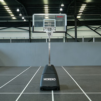 Panier de basket-ball pliable et portable en acier inoxydable de 54 pouces, hauteur réglable jusqu'à 10 pieds, personnalisé en usine ANBOO