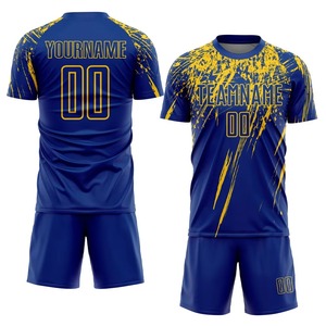 Maillot de football personnalisé noir et or par sublimation pour homme, ensemble uniforme respirant en polyester, tenue d'équipe adulte avec nom et numéro, vente en gros F - Product Image 6