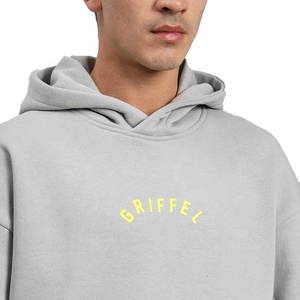 Sudadera con Capucha para Hombre, Personalizada, Color Gris Acero, Logotipo Frontal, Estampado Completo en la Espalda, Tejido de Felpa, 100% Algodón Ecológico, para Invierno - Product Image 6