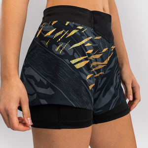 Ensemble de 2 shorts de combat MMA personnalisés pour femmes, séchage rapide, haute élasticité, impression personnalisée, shorts de sport pour filles - Product Image 5