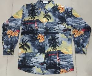 Vêtements décontractés hawaïens de vacances à la mode chemises imprimées à manches longues du fournisseur indien - Product Image 1