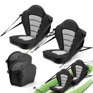 Asiento Universal para Tabla de Paddle Surf, Paquete de 2, Cojín Acolchado Suave de 2 Pulgadas de Grosor con Soporte para la Espalda y Bolsa de Almacenamiento - Product Image 1