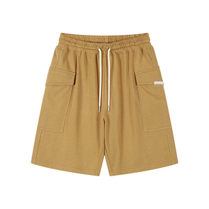 Pantalones Cortos Deportivos Casuales de Felpa 100% Algodón para Hombre, con Cordón Ajustable en la Cintura Elástica, Logotipo Personalizado, Venta al Por Mayor - Product Image 4