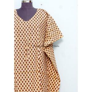 Caftán Indio para Mujer, 100% Algodón Orgánico, Estampado Floral, Ropa de Verano para Otoño y Primavera - Idea de Regalo - Product Image 2