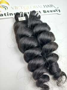 Extensiones de cabello humano virgen vietnamita 100% más vendidas, precio de fábrica, extensiones de cabello rizado suelto, producto de belleza dibujado Doble - Product Image 6