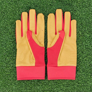 Gants de frappe de baseball rouge et jaune, améliorant la manipulation de la balle, conception flexible des doigts, absorption des chocs, pour l'entraînement - Product Image 4
