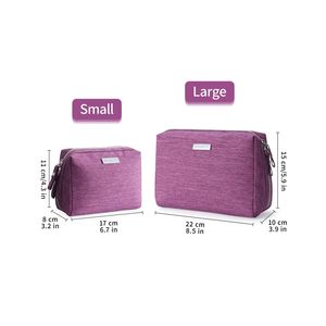 Grande pochette de voyage pour maquillage pour femmes, sac à cosmétiques à fermeture éclair et trousse de toilette - Product Image 4