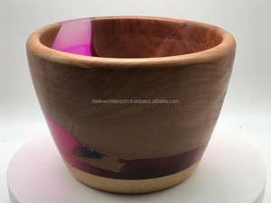 Bol en résine époxy en bois de haute qualité personnalisé bol à salade unique pour ustensiles de cuisine de Falak World Export - Product Image 2