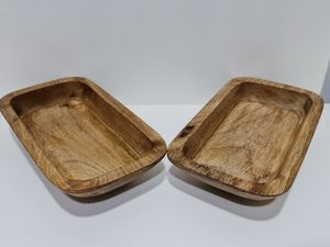 Cuenco Rectangular de Madera Hecho a Mano para Velas |   Recipiente de Madera Natural para Velas de Cera de Soja - Product Image 3
