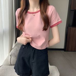 Camiseta de Mujer con Diseño Moderno 2026, Camisetas Casuales de Buena Calidad, Camiseta de Algodón para Mujer en Venta, Camiseta Casual de Algodón para Primavera/Verano - Product Image 2