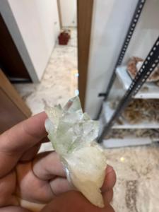 Cristal d'apophyllite de quartz vert naturel avec stilbite |   Minéraux décoratifs pour la décoration intérieure - Product Image 2