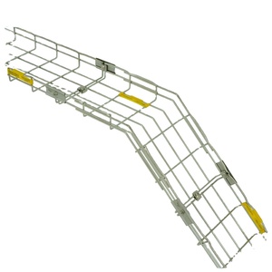 Plateau d'échelle en treillis métallique perforé OV4 (coude vertical extérieur 45 degrés) de l'usine de Bestray Vietnam Inox 304 - Product Image 1