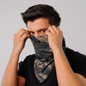 Bandana en coton réutilisable, foulard imprimé personnalisé, couvre-chef pour activités de plein air - Product Image 1