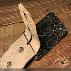 Cinturón Vintage de cuero occidental envejecido hecho a mano, en dos tonos, negro, marrón, relieve floral, cuero con hebilla de plata antigua - Product Image 3