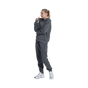 Sudadera con capucha y bolsillos de lana personalizada para mujer en un conjunto de 2 piezas para comodidad, estilo y uso diario informal | Trajes - Product Image 1