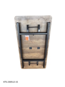 Modern Foldable Home <b>Office</b> <b>Table</b> Wooden Metal Folding Desk Space Saving Indoor Furniture - Product Image 2
