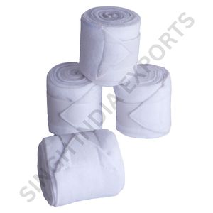 Juego de 4 vendajes y envolturas para patas de caballo en rojo, azul, marino, negro, rosa y blanco, de forro polar, 300x10cm, en caja - Product Image 2