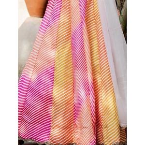Lehenga choli มีหลายสีพิมพ์ลายผ้าไหมฟังก์ชั่นสวมใส่ - Product Image 1