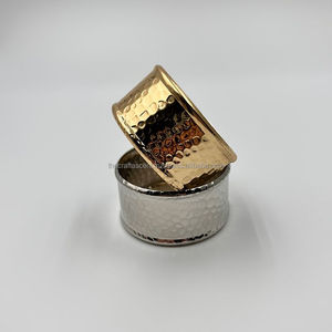 Wholesale Eco-Friendly Aluminum Metal Napkin Ring Holder Elegant <b>Tissue</b> Buckle for Hotel Restaurant <b>Wedding</b> Use Table Decoration - Product Image 3