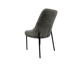 Ensemble de 2 chaises de salle à manger en tissu bouclé gris - Product Image 6