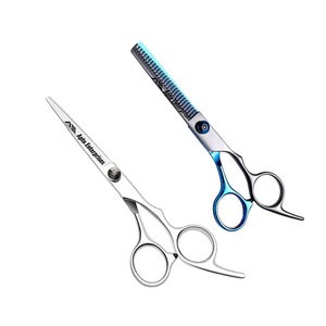 Ensemble de ciseaux professionnels en acier inoxydable pour la coupe et l'éclaircissement des cheveux, pour barbier, coiffeur et salon de beauté - Product Image 4