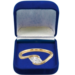 Bague en or jaune 9 carats certifiée IGI avec diamant fantaisie marquise de 1 carat cultivé en laboratoire, couleur F, pureté VS1, bijoux de luxe pour femme, cadeau de mariage - Product Image 1