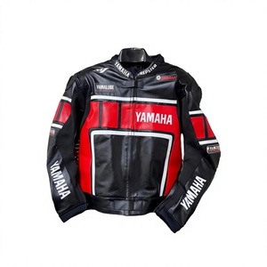 Chaqueta de Motociclismo Unisex Ramaha de Cuero Vacuno Genuino con Protección Nivel 2 CE para Carreras en Pista y Motociclismo Deportivo - Product Image 1