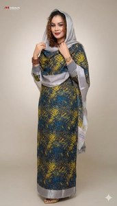 Vente en gros d'usine : Tissu en voile de coton imprimé respirant de haute qualité pour robe Farda Soudanaise Thoub/Thobe pour femmes - Product Image 5