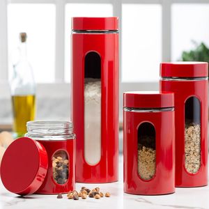 Modern Stainless Steel <b>Storage</b> Jar Canister Set Gold Finish <b>Kitchen</b> Food <b>Storage</b> <b>Containers</b> with Lid - Product Image 3