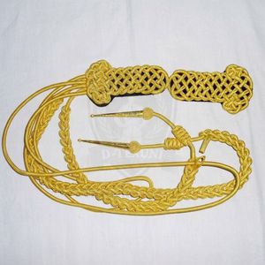 D-TEXUNI Nuevo Lanyard Personalizado Hecho a Mano con Trenzado Dorado y Puntas Metálicas para Defensa Personal - Product Image 2
