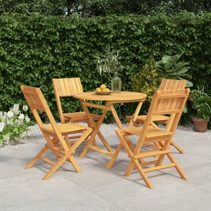 Conjunto de Comedor de Jardín de Madera de Teca Sólida de Durabilidad Media - Product Image 1