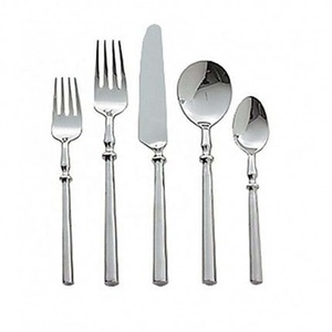 Vente en gros de couverts de voyage simples en acier inoxydable design à long manche portable ensemble de couverts en acier inoxydable - Product Image 2