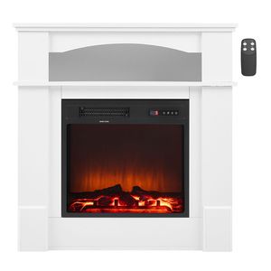 Cheminée électrique autoportante de 33 pouces, chauffage 1500W 5120BTU, faux foyer électrique avec protection contre la surchauffe, verre AU - Product Image 1