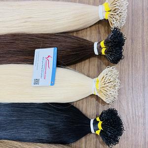 Produit de luxe Naturel Ondulé Nano Anneau Extensions de Cheveux Humains Vietnamien Remy Cheveux Nano Pointe Cheveux - Product Image 5