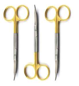 Tijeras Quirúrgicas Profesionales de Alta Calidad, 3 Piezas, Acero Inoxidable Alemán Fox, Curvadas TC, 13 cm, Super Corte Dental, Veterinarias - Product Image 2