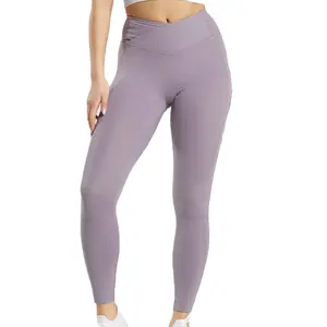 Best Selling Fitness Wear Adult Size Women Leggings / Top Quality 100% Cotton Gym Workout Women Leggings
