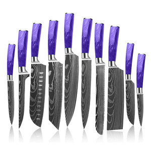 High Quality Eco Friendly Handmade Damascus Steel Chef <b>Knives</b> <b>Set</b> Wood Handles 67-Layer Construction Sustainable Durable Design - Product Image 1