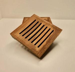 HASAN CRAFT HC-0001 Porte-savon rectangulaire moderne en bois écologique d'Uttar Pradesh pour comptoir de salle de bain - Product Image 5