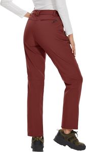 Unisex Heated Windproof <b>Fleece</b> <b>Lined</b> Ski Pants Red 100% Polyester -Tex Elastic Closure Outdoor Wear - Product Image 5