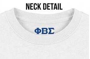 T-shirts de fraternité à manches courtes pour hommes, 100% coton, broderie à trois lettres Phi Beta Sigma, couleur blanche, nouvel arrivage - Product Image 5
