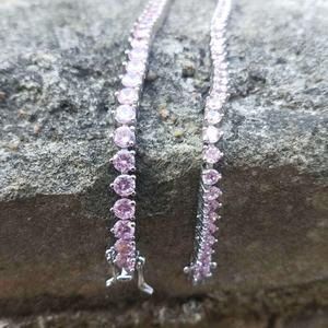 Pink Diamond Tennis <b>Bracelet</b> Round Brilliant Cut Prong Setting IGI Certified <b>Solid</b> Gold <b>Bracelet</b> Everyday Wear Jewelry - Product Image 2