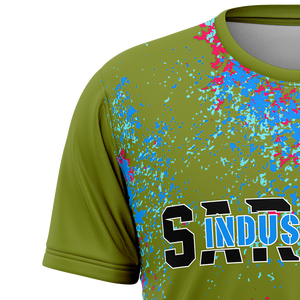 T-shirt décontracté personnalisé avec logo pour homme, vêtements de sport de haute qualité, style vintage, 100 % polyester, sublimation par transfert thermique. - Product Image 3
