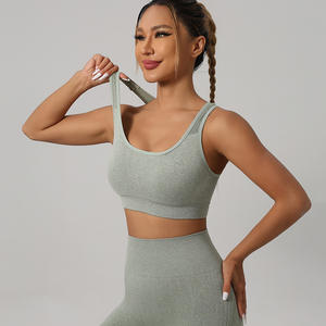 WOJIEER Soutien-gorge de sport sans fil antichoc avec coussinets intégrés, sans coutures, pour la gym, le fitness et le yoga, pour femme, idéal pour la tenue de sport - Product Image 4