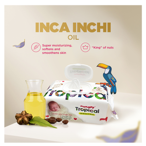 Lingettes humides tropicales Premium Mamamy, 60 lingettes - Lingettes douces en fibres naturelles pour bébés - Soin préventif contre les éruptions cutanées tropicales - Product Image 6