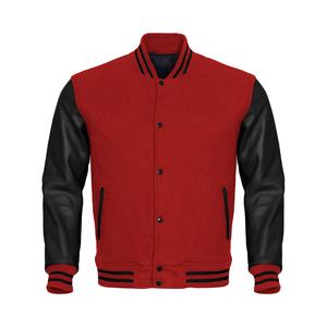 Chaqueta Letterman, Chaqueta Bomber de Béisbol para Hombre, Chaqueta Varsity con Mangas de Cuero Original y Cuerpo de Lana - Product Image 1