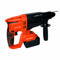 Ensemble d'outils rouges BOLIU 4 pièces à monter soi-même, perceuse électrique 10 mm, meuleuse d'angle 125 mm, marteau électrique, clé électrique, batterie lithium 21 V